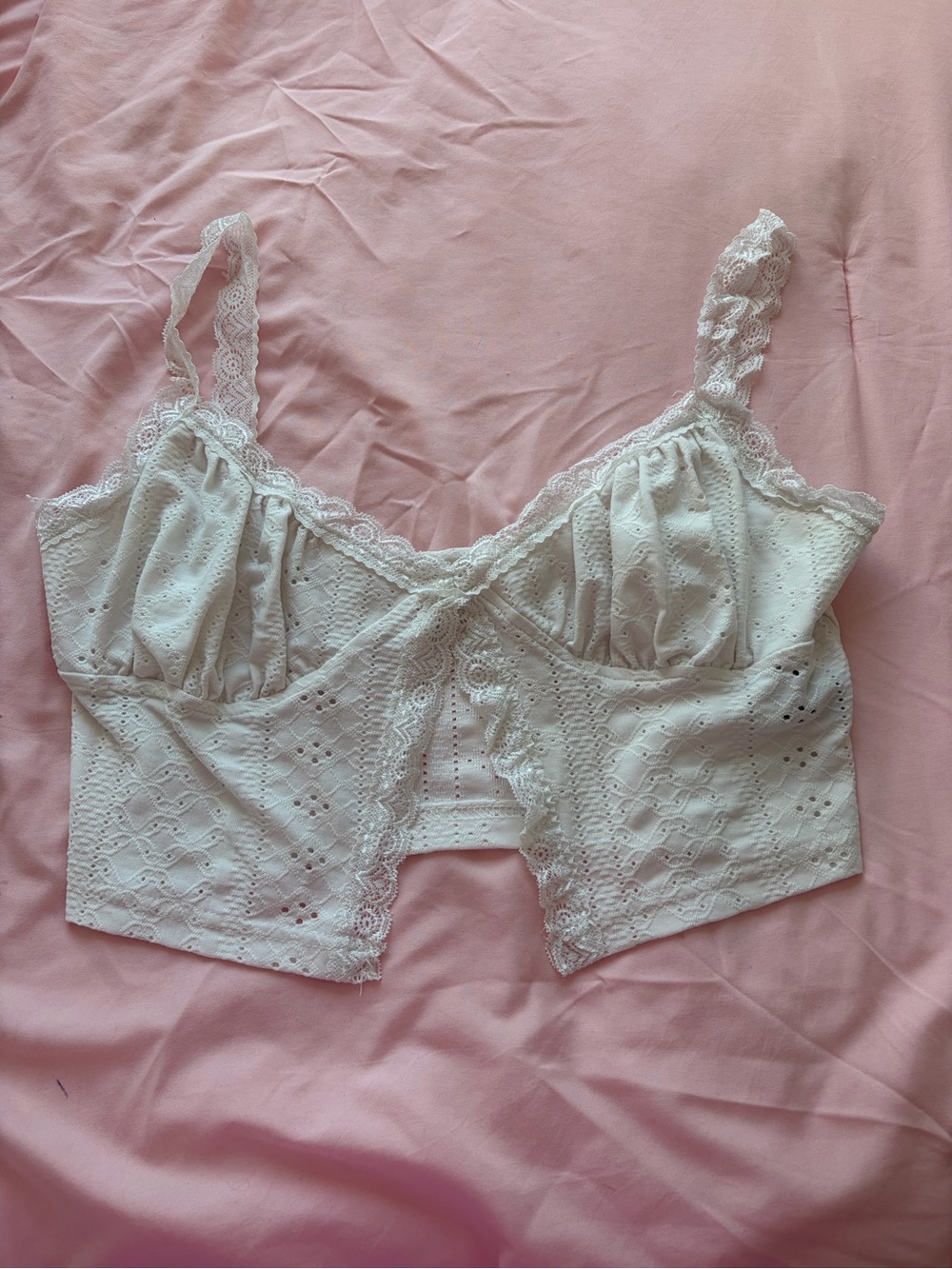 White Lace Bralette Crop Top